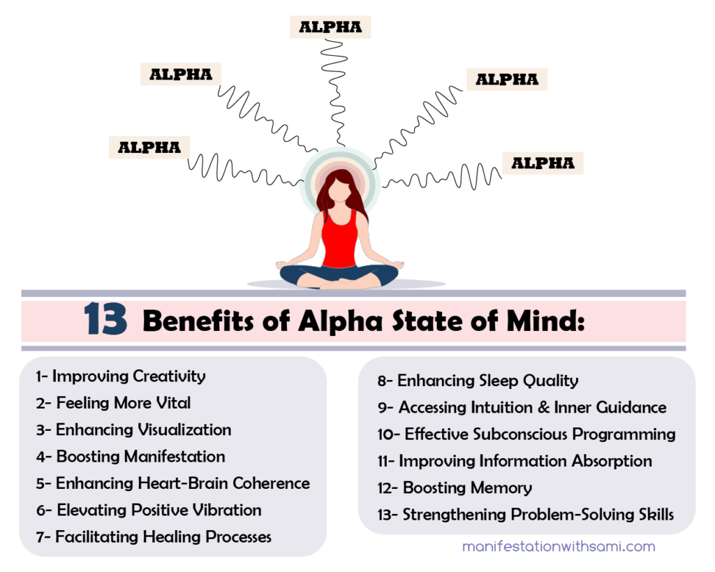 You will experience these 13 Benefits of Alpha State of Mind if you keep practicing entering the alpha state.