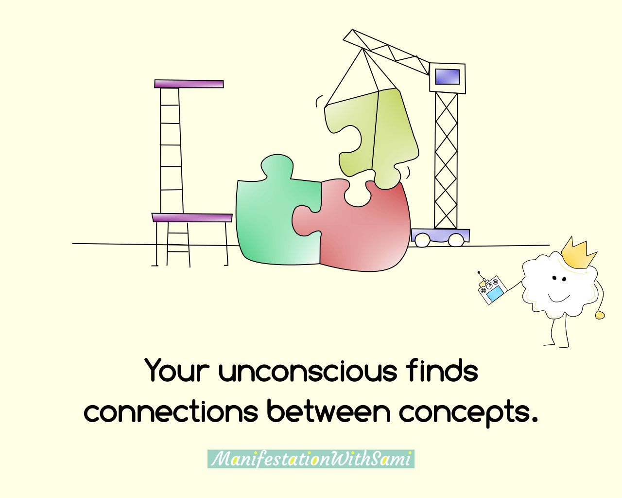 The power of your subconscious mind is that it finds connections between concepts in your mind.