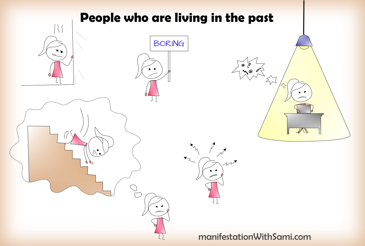 Living in the Past is boring and stressful. You are living in emotions of the past.