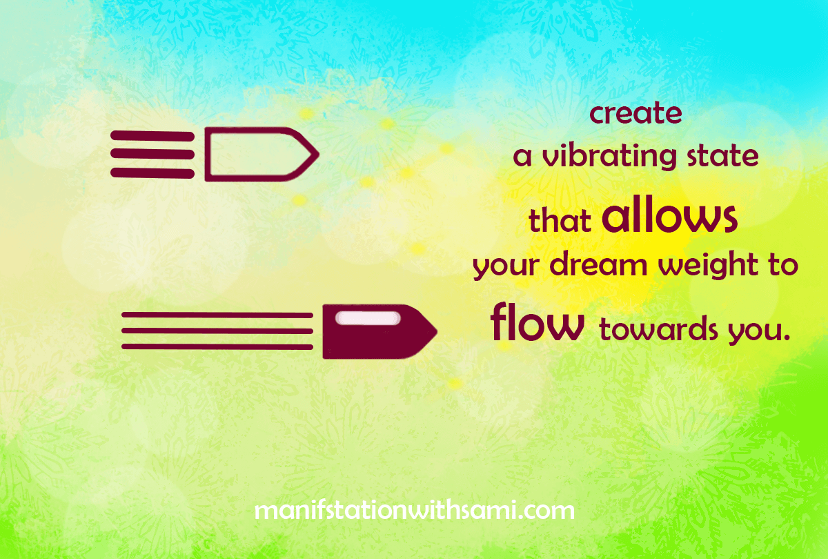 You should create a vibrating state that allows your dream body to flow towards you.